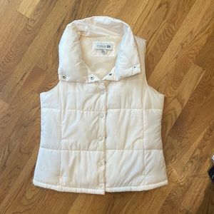 Forever 21, small size, cream colored vest. Worn a few times.